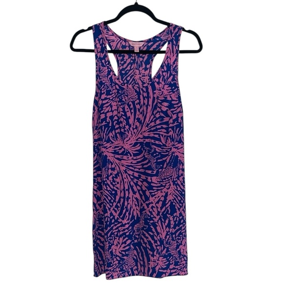 Lilly Pulitzer Betty Rollin in the Grass 100% silk dress Size M - Picture 3 of 10